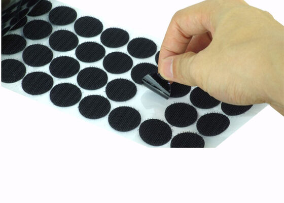 Die Cut Back Adhesive Hook And Loop Dots sticky back hook and loop Coins Bulk