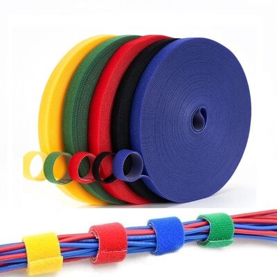 16mm*25m Double Sided Velcro Tape Reusable 2000 Times Hook and Loop Nylon Fastener Tape