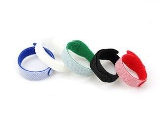 Multi Coloured Mushroom Hook And Loop Cable Ties Adjustable OEM Accepted