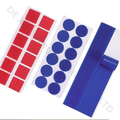 Square Type Hook And Loop Fabric Sheets , Blue  Sticky Pads A Garde