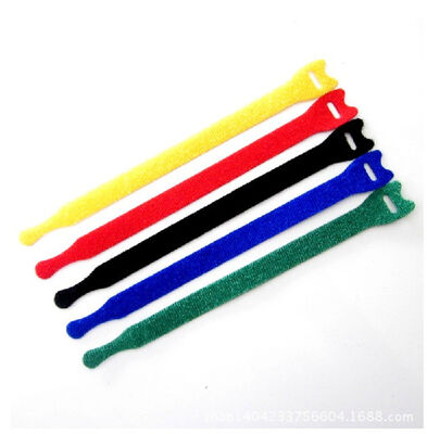 Mushroom Head T shape Hook And Loop cable tie , Eco - Friendly Double Sided  Straps