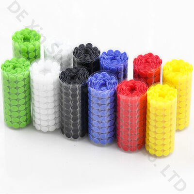 Custom Size Die Cutting Hook And Loop Coins Dots ROSH For USB Cable