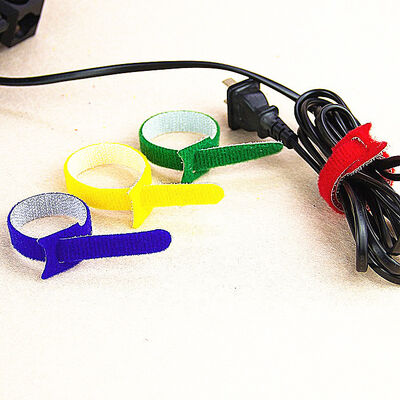 Durable Double Sided Hook And Loop  Cord Wraps Comfortable Handfeel