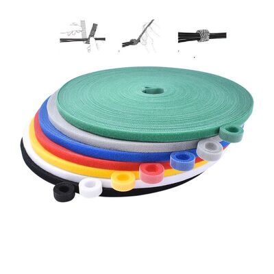 25m/Roll Nylon Hook And Loop Fastener ROSH Self Locking 0.7"