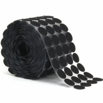 Heat Resistant Self Adhesive Hook And Loop Dots Eco Friendly 15mm Dia