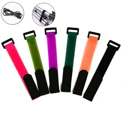 Eco Friendly Reusable Hook And Loop Nylon Straps Wire Cable Management