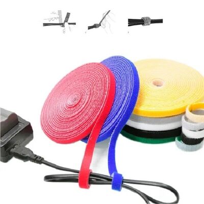 16mm*25m Back to back double sided self-locking hook and loop velcro cable tie