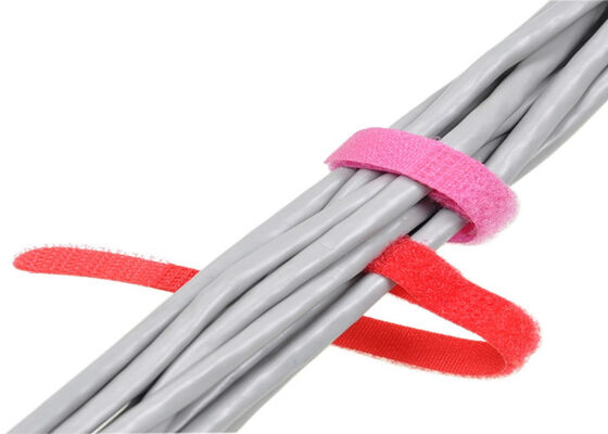 SGS OEM Hook And Loop Cable Ties 10*110mm Temperature Resistant