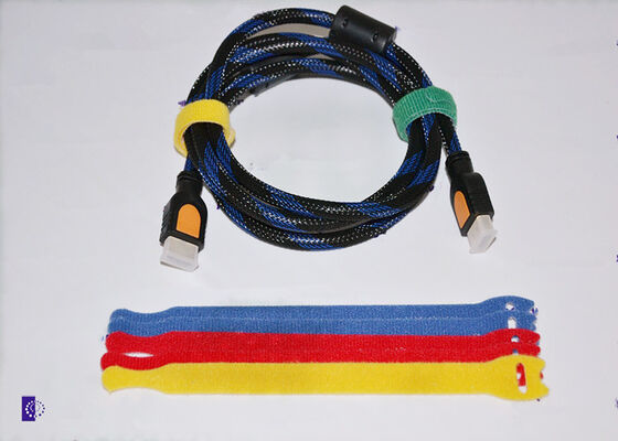 12.5 * 200MM T shape Double Sided Hook And Loop Cable Ties Releasable Eco - Friendly