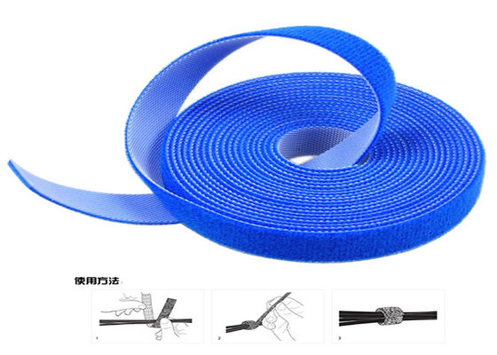 Multi Color 1cm width ROSH Adhesive back to back Hook And Loop Strap