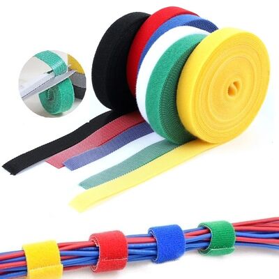 16mm*25m Double Sided Velcro Tape Reusable 2000 Times Hook and Loop Nylon Fastener Tape