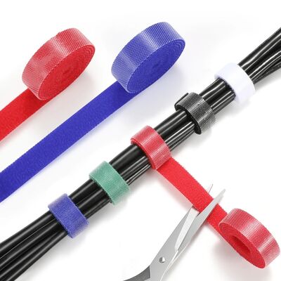 Customised Size Reusable Dual-use Hook and Loop Cable Tie and Double Sided Hook and Loop Tape