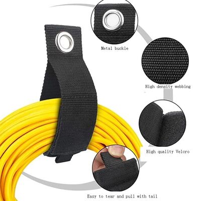 Heavy Duty Eco-Friendly Self Locking Hook and Loop Cable Hanger Adjustable Woven Straps Holder