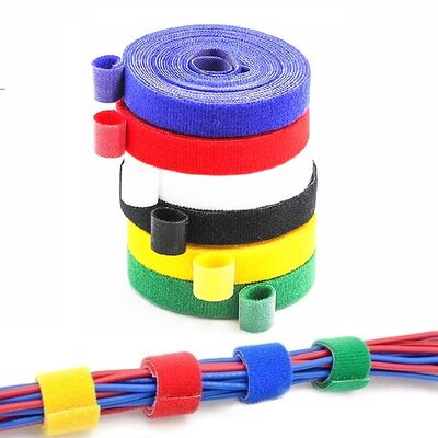 Heavy Duty Self Adhesive Reusable Hook and Loop Tape Velcro Cable Tie for Home Office and Car