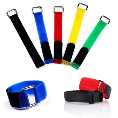 15mm*200mm Reusable 2000 Times Hook And Loop Straps with Customized Printed Logo Velcro Cable Tie