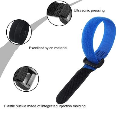 Nylon Reusable Hook and Loop Straps with Custom Logo Printing and Eco-Friendly Design for Secure Cable Management
