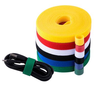 Nylon Double Sided Hook And Loop - Reusable 2000 Times Adjustable Velcro Cable Tie with Customizable Logo