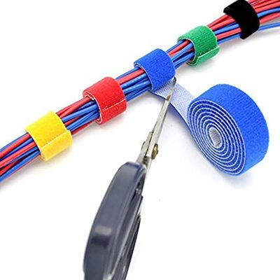 Nylon Double Sided Hook And Loop - Reusable 2000 Times Adjustable Velcro Cable Tie with Customizable Logo