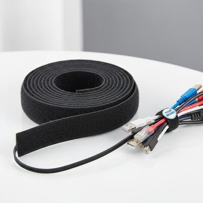 Nylon Double Sided Hook And Loop - Reusable 2000 Times Adjustable Velcro Cable Tie with Customizable Logo