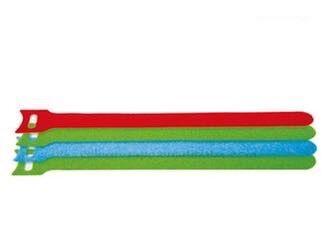 Green  Reusable Cable Ties , Sticky Back Hook And Loop Cable Wrap For Wire