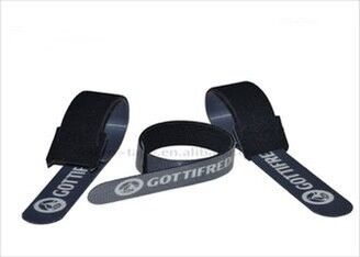 Round Head reusrable Double Sided Hook And Loop Cable Wrap nylon strap With Logo Printed