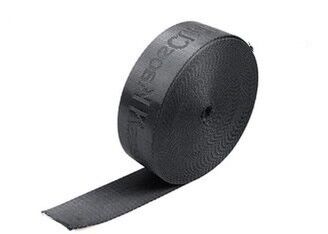 Heavyweight Jacquard Black 4 Inch Nylon Webbing Tape 50 Yards / Roll
