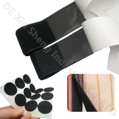 Customized die cut size dots roll removable self - adhesive hook and loop dots with glue