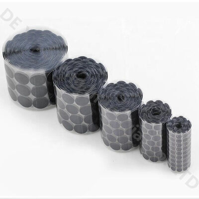16MM Adhesive Backed Hook And Loop Tape , Round  Fasteners On One Roll