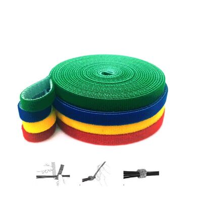 Durable Double Sided Hook And Loop Tape back to back cable tie One Wrap Roll Eco - Friendly