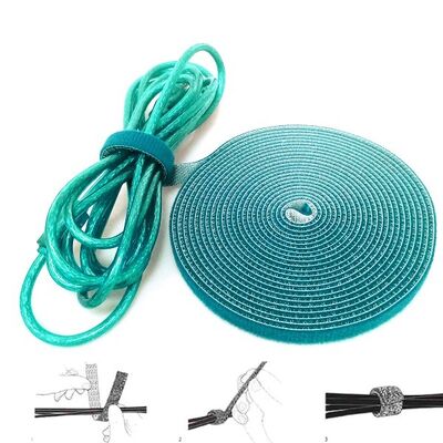 100%nylon 10mm Width Double Sided Hook And Loop cable tie strap