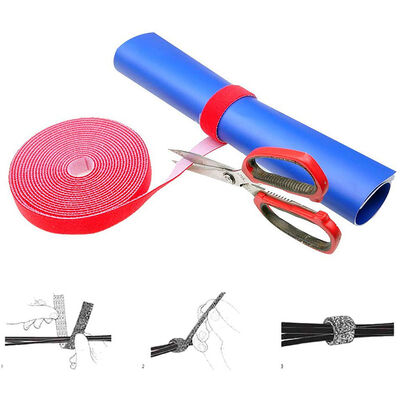 Reusable Back to Back hook and loop Cable Tie Strap wrap double sided cable tie