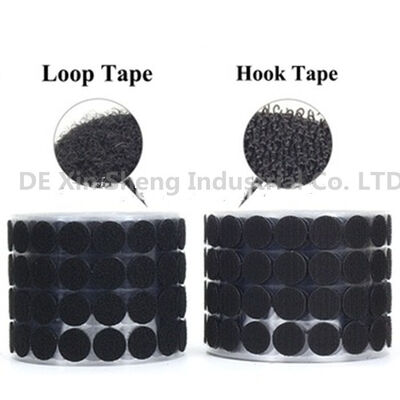 110mm Black Industrial Strength Sticky Back hook and loop 100% Nylon Cable Tie