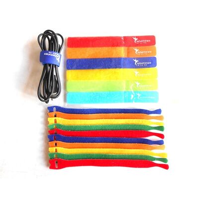 3/4" 100%Nylon adjustable Hook And Loop Cable Wrap Random color