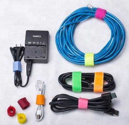 Low Shinkrage SGS OEM Reusable Fastening Tape Cable Ties Velcro Cord Wraps