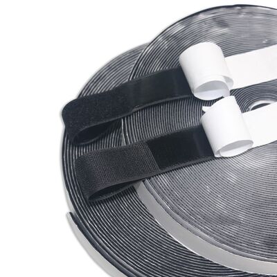 Clothes Polyester 10mm Adhesive Backed Hook And Loop Tape Roll