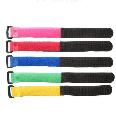 3 / 4" Nylon black Hook And Loop Cinch Straps Medical Use Double Sided Straps