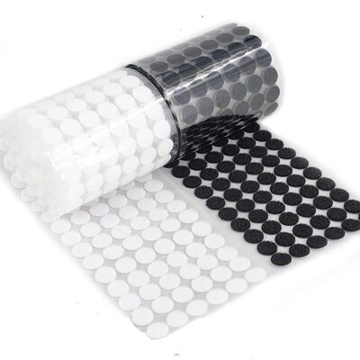 20mm Dia Die Cut Nylon Hook And Loop Self Adhesive Dots ROSH