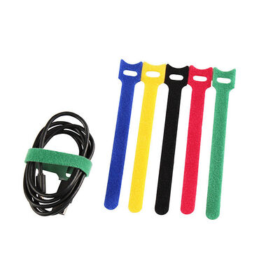Self Gripping 20mm Width T shape back to back Hook And Loop Tie Straps Double Sided