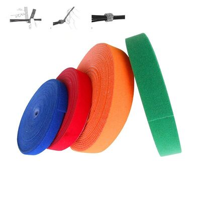 2cm Width Double Sided Hook and Loop Cable Tie Reusable 2000 Times with Customizable Logo