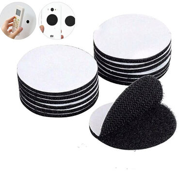 Custom Shape Acrylic Glue Hook And Loop Dots With Anti Sticking Paper Dia 12mm