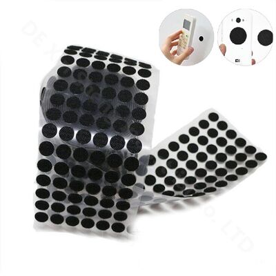 OEM Black Heavy Duty Hook And Loop Velcro Dots Roll For Curtain Dia 20mm