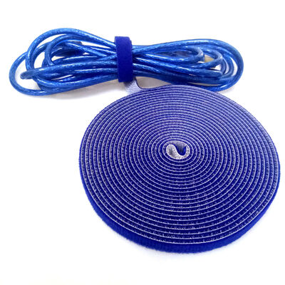 Heavy Duty Self Adhesive Reusable Hook and Loop Tape Velcro Cable Tie for Home Office and Car