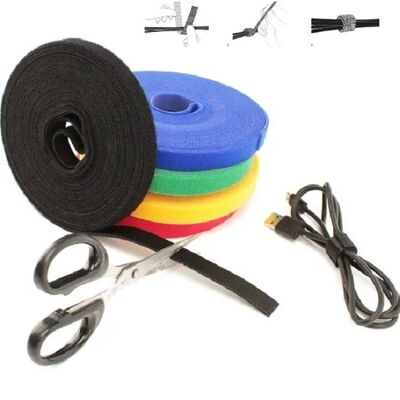 Width 2.5cm Double Sided Self Adhesive Velcro Tape Velcro Wire Ties