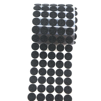 Custom 12mm Dia Self Adhesive Hook and Loop Dots with High Temperature Resistance and Custom Shape Options